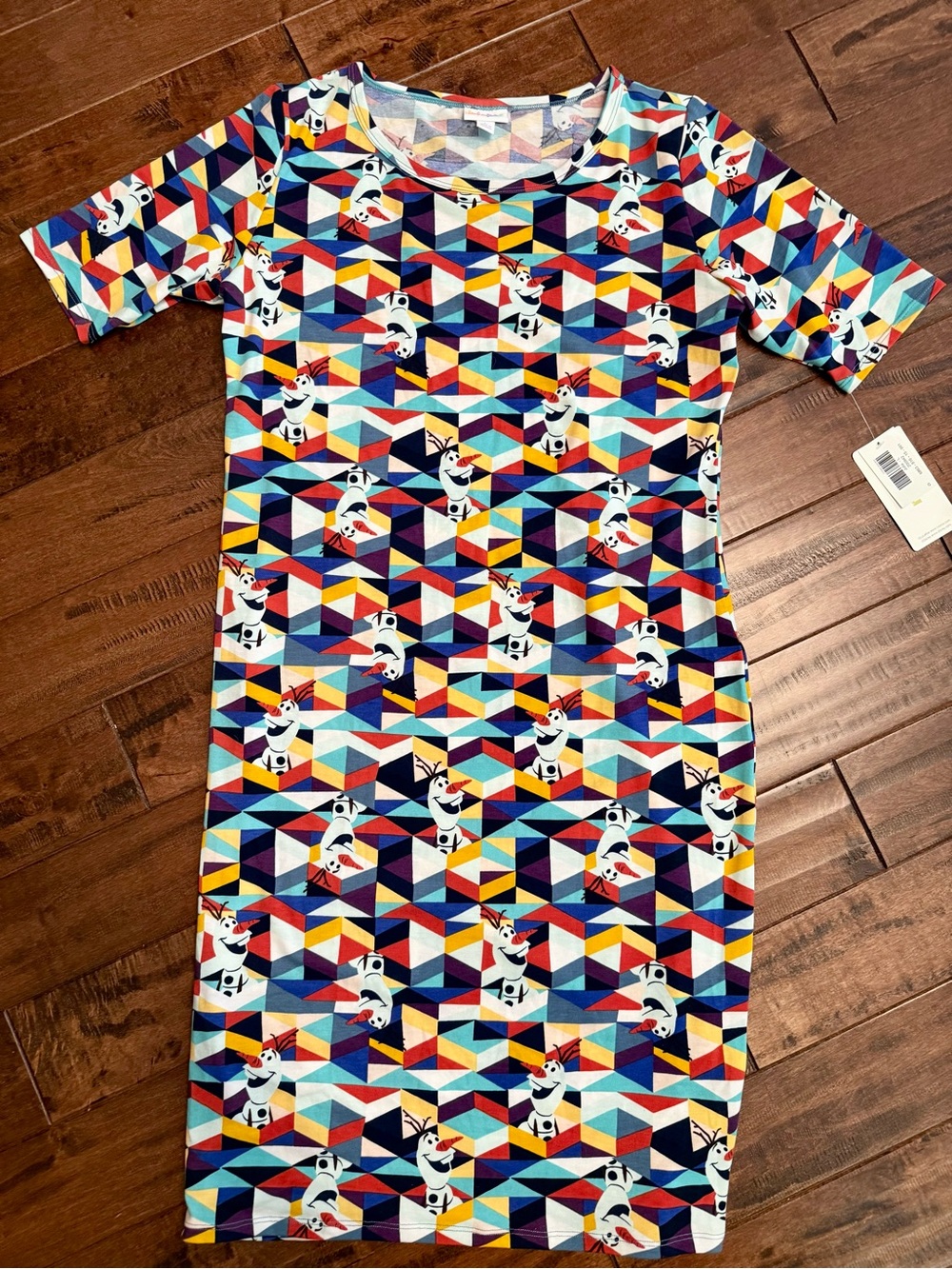 LuLaRoe Multicolor Geometric Triangle Print Julia dress